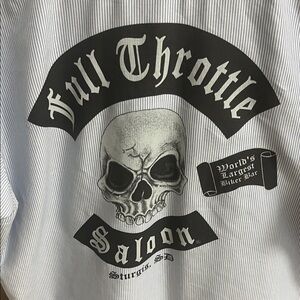 Men's Blue Striped Short Sleeve Shirt by